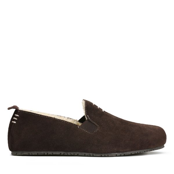 Clarks Mens Kite Falcon Slippers Brown | USA-4352960